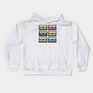 Cassette tape montage Kids Hoodie